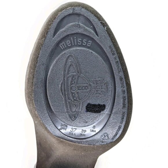 Vivienne Westwood x Melissa Anglomania Black Velvet Pumps Women's Size US 8 - Picture 5 of 8